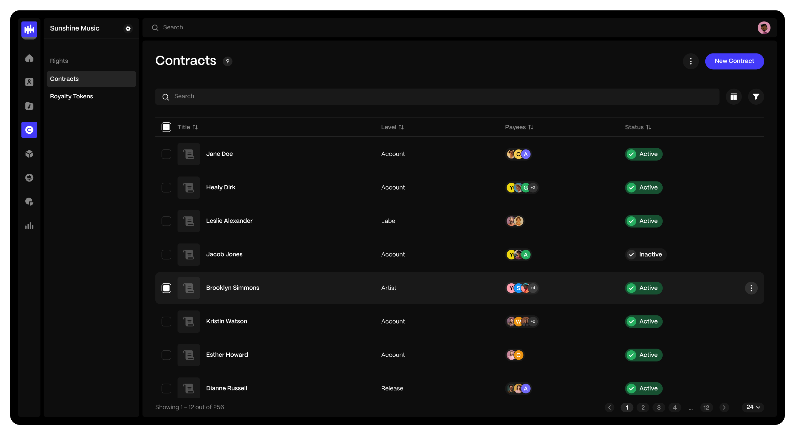Rights management and copyright protection interface