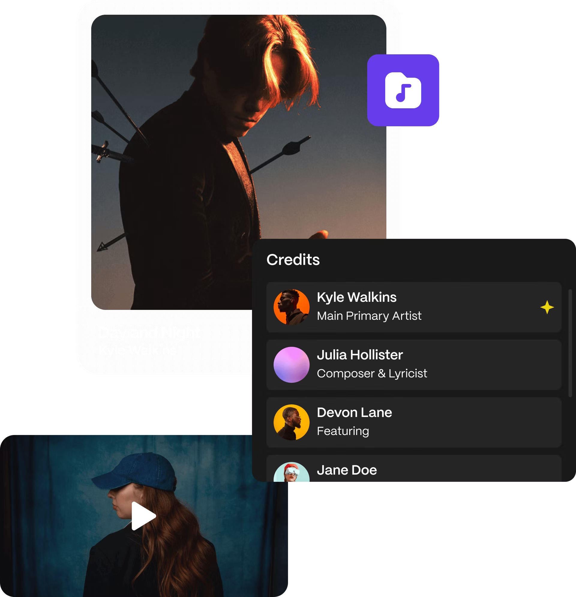Organized music discography workspace